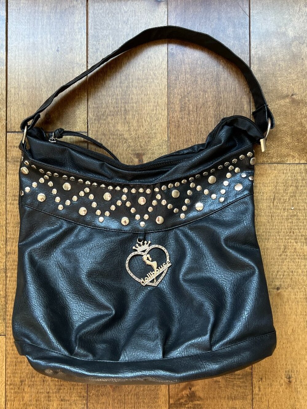 Dollhouse Black Studded Shoulder Handbag - NWOT